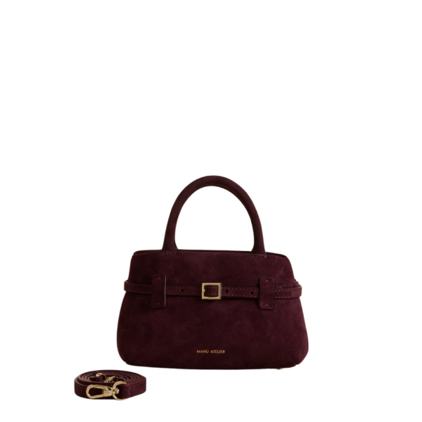 Manu Atelier Le Cambon 20 Merlot Suede luxury Bags from Coveti Marketplace