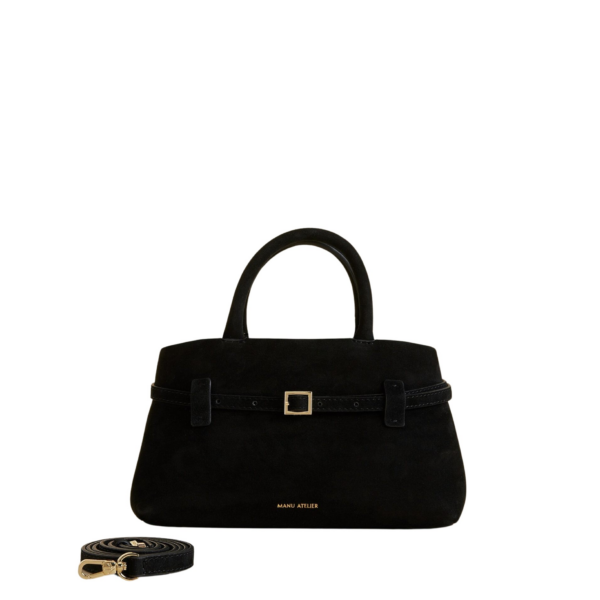 Manu Atelier Le Cambon 25 Black Suede luxury Bags from Coveti Marketplace