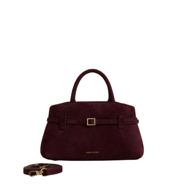 Manu Atelier Le Cambon 25 Merlot Suede luxury Bags from Coveti Marketplace