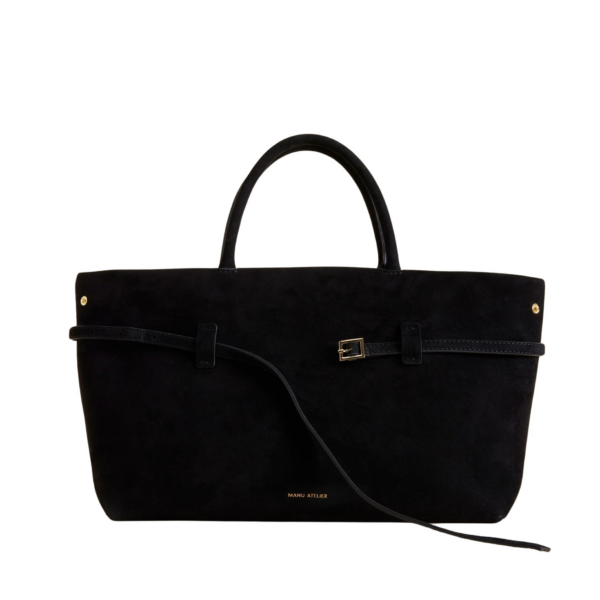 Manu Atelier Le Cambon 35 Black Suede luxury Bags from Coveti Marketplace