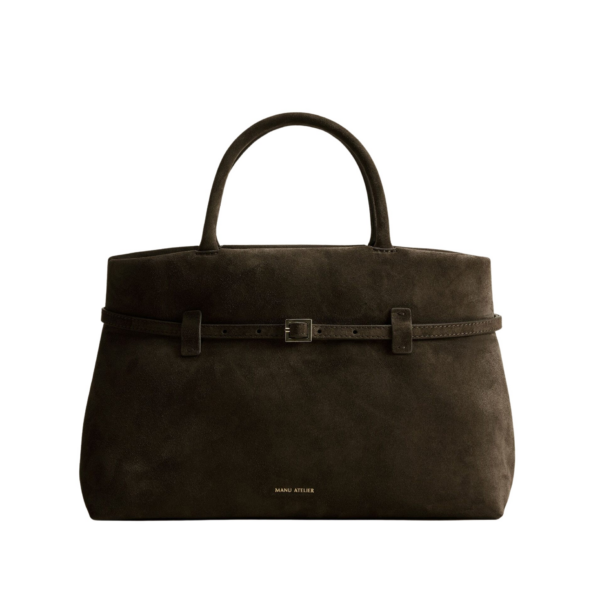 Manu Atelier Le Cambon 35 Tobacco Green Suede luxury Bags from Coveti Marketplace