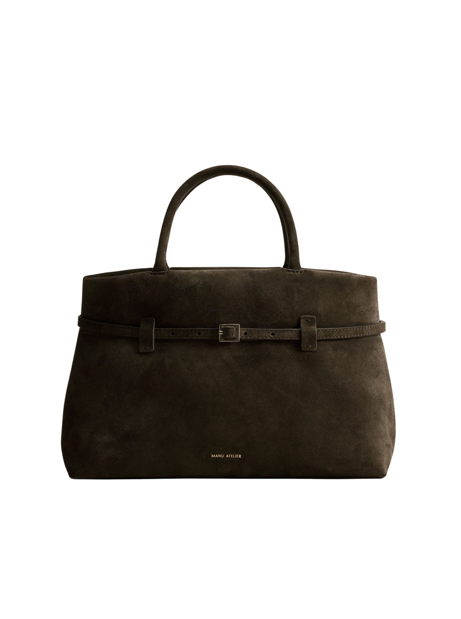 Manu Atelier Le Cambon 35 Tobacco Green Suede luxury Bags from Coveti Marketplace