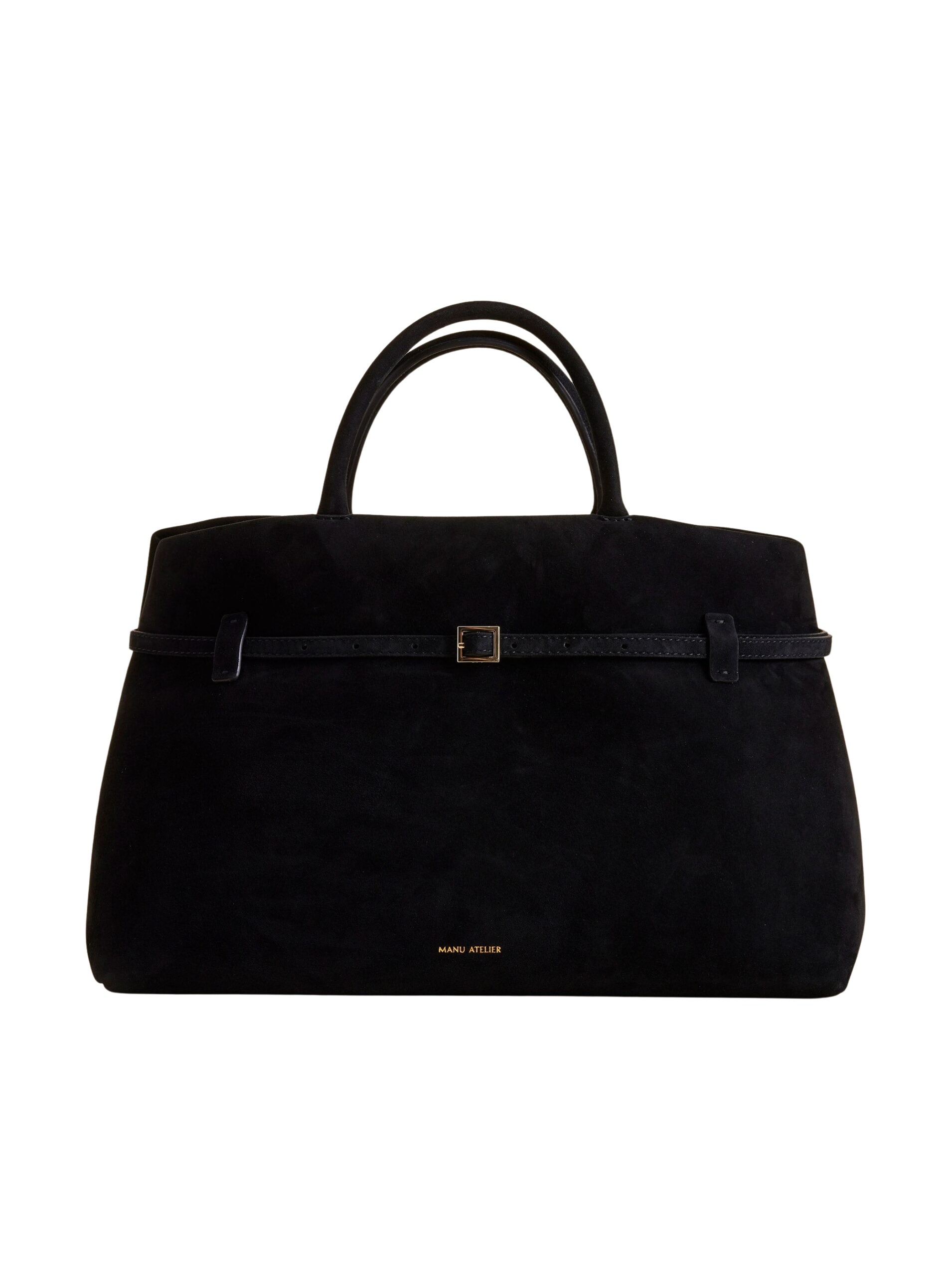 Manu Atelier Le Cambon 40 Black Suede luxury Bags from Coveti Marketplace