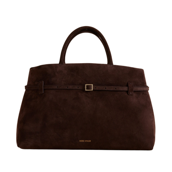Manu Atelier Le Cambon 40 Deep Brown Suede luxury Bags from Coveti Marketplace