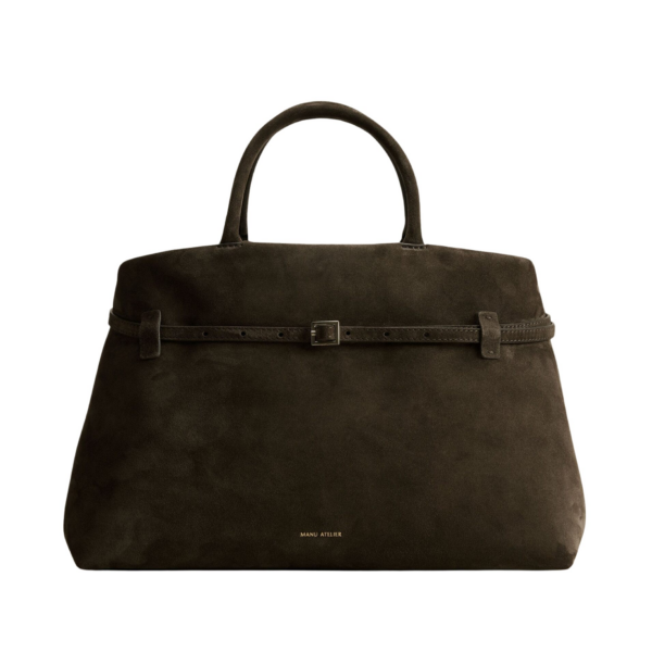 Manu Atelier Le Cambon 40 Tobacco Green Suede luxury Bags from Coveti Marketplace