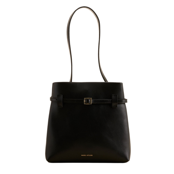 Manu Atelier Mini Tote du Jour Black Soft luxury Bags from Coveti Marketplace