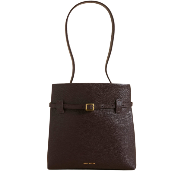 Manu Atelier Mini Tote du Jour Deep Brown luxury Bags from Coveti Marketplace
