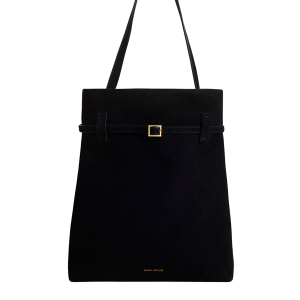 Manu Atelier Tote du Jour Black Suede luxury Bags from Coveti Marketplace