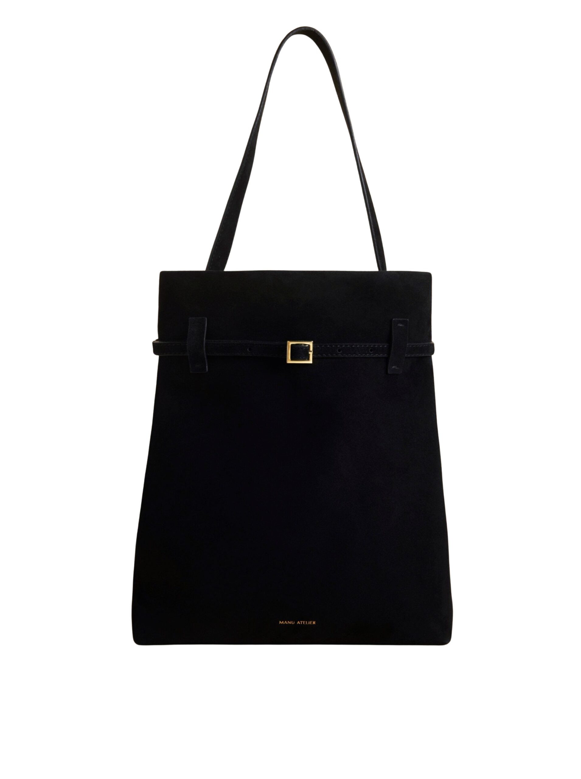 Manu Atelier Tote du Jour Black Suede luxury Bags from Coveti Marketplace