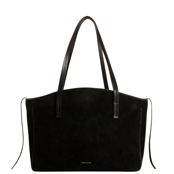 Manu Atelier XL du Jour Black Suede & Black Soft luxury Bags from Coveti Marketplace