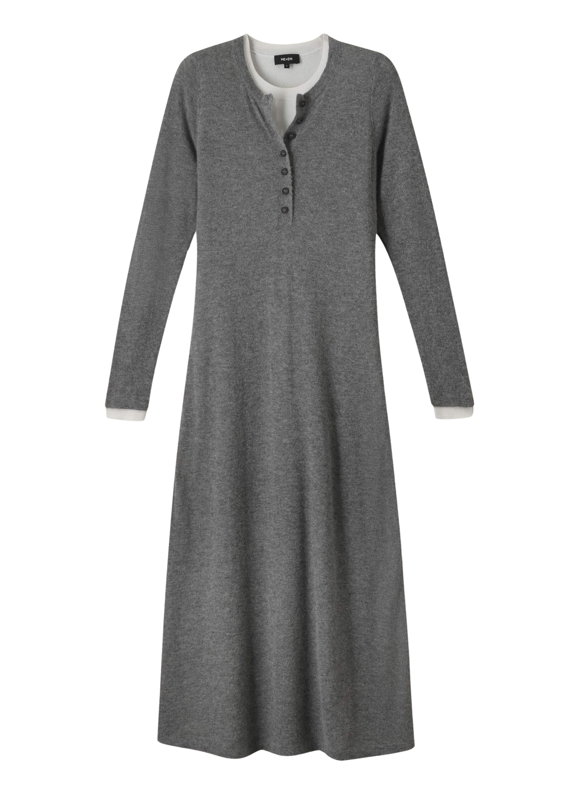 Me and Em Fine Alpaca Double-Layer Knit Midi Dress