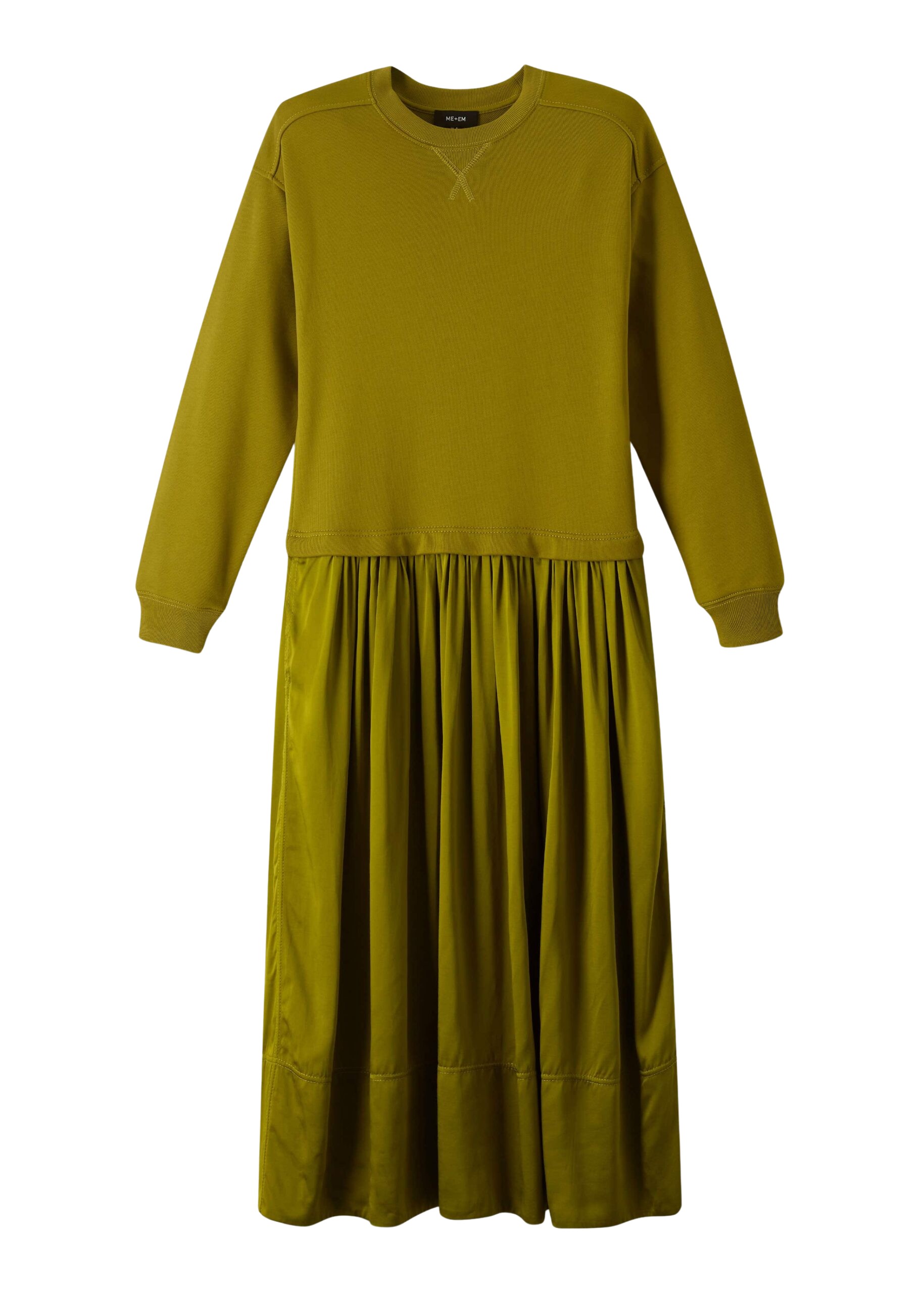 Me and Em Mixed Media Sweatshirt Maxi Dress