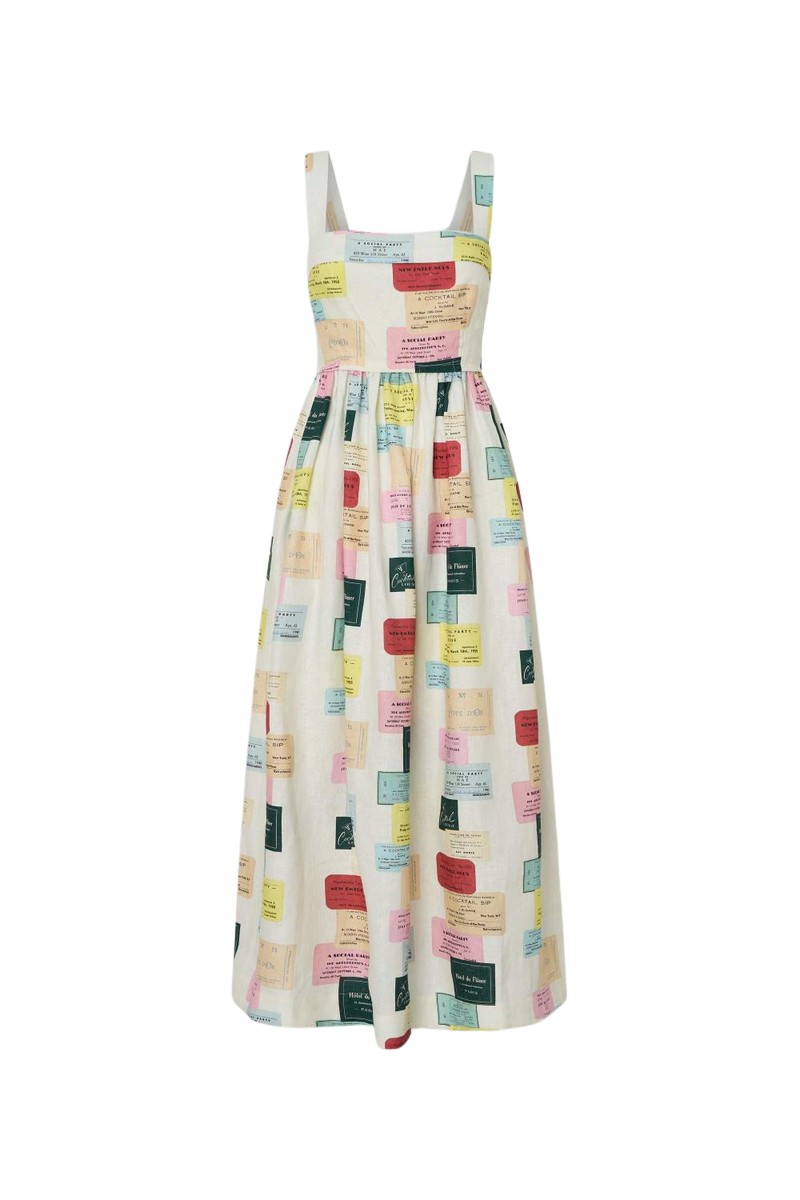 Oroton Invitation Print Sundress Dress