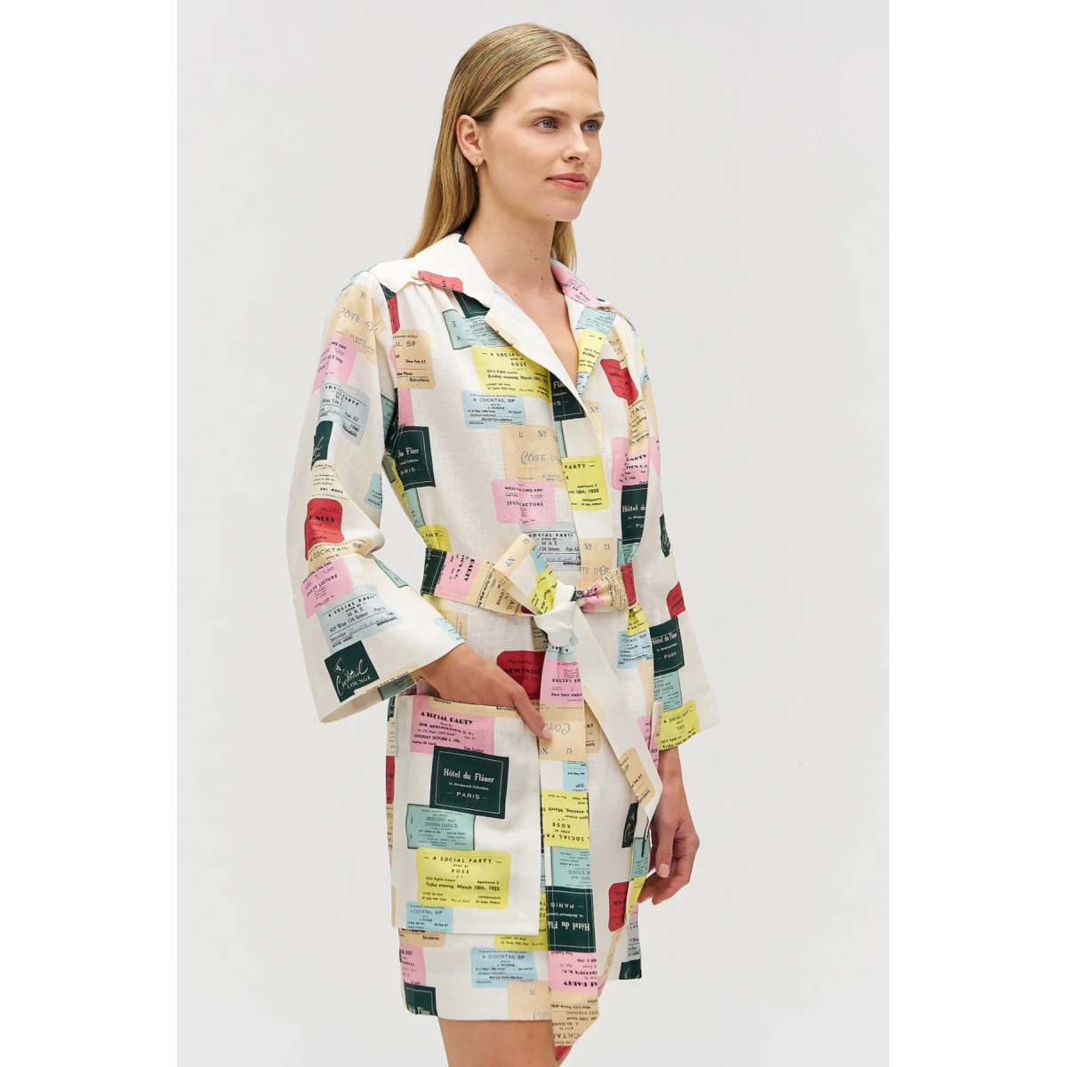 Invitation Print Tunic Dress