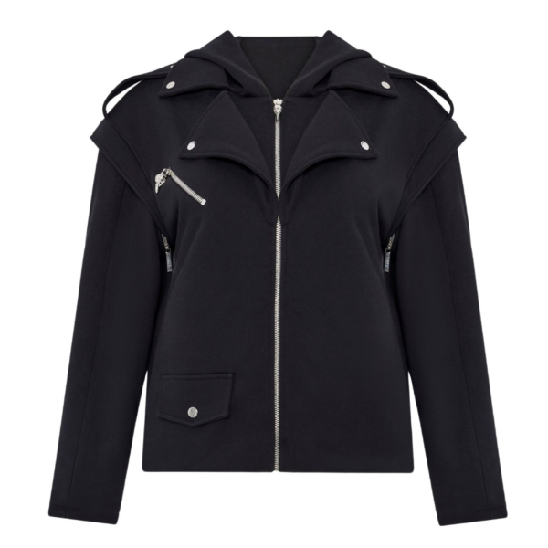 Black Corset Hoodies luxury Clothing from Coveti Marketplace