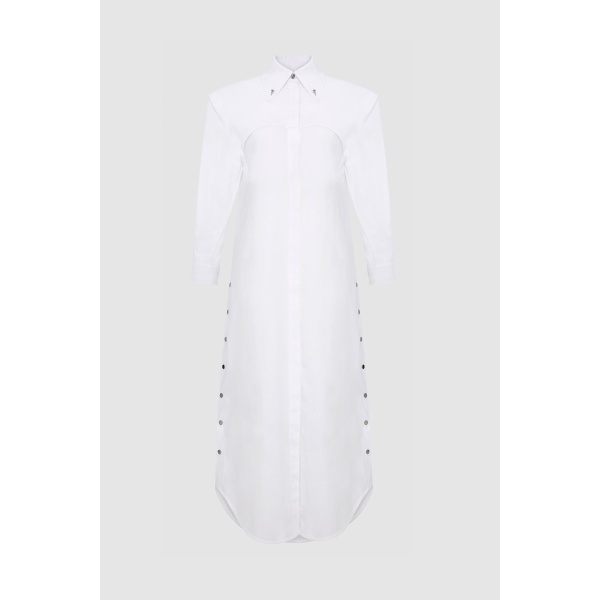 Raven Shirt Dress White