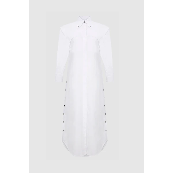 Raven Shirt Dress White