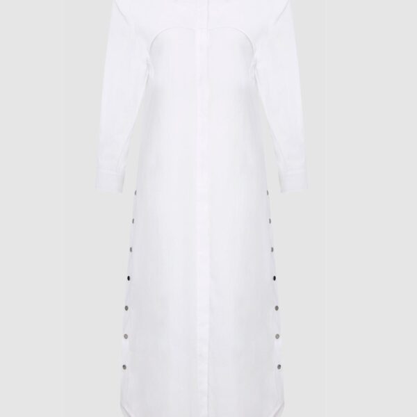 Raven Shirt Dress White