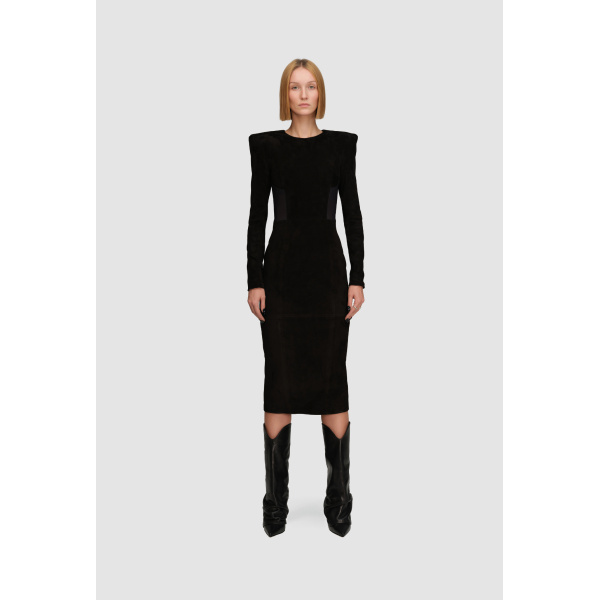 Suede Icon Dress Black