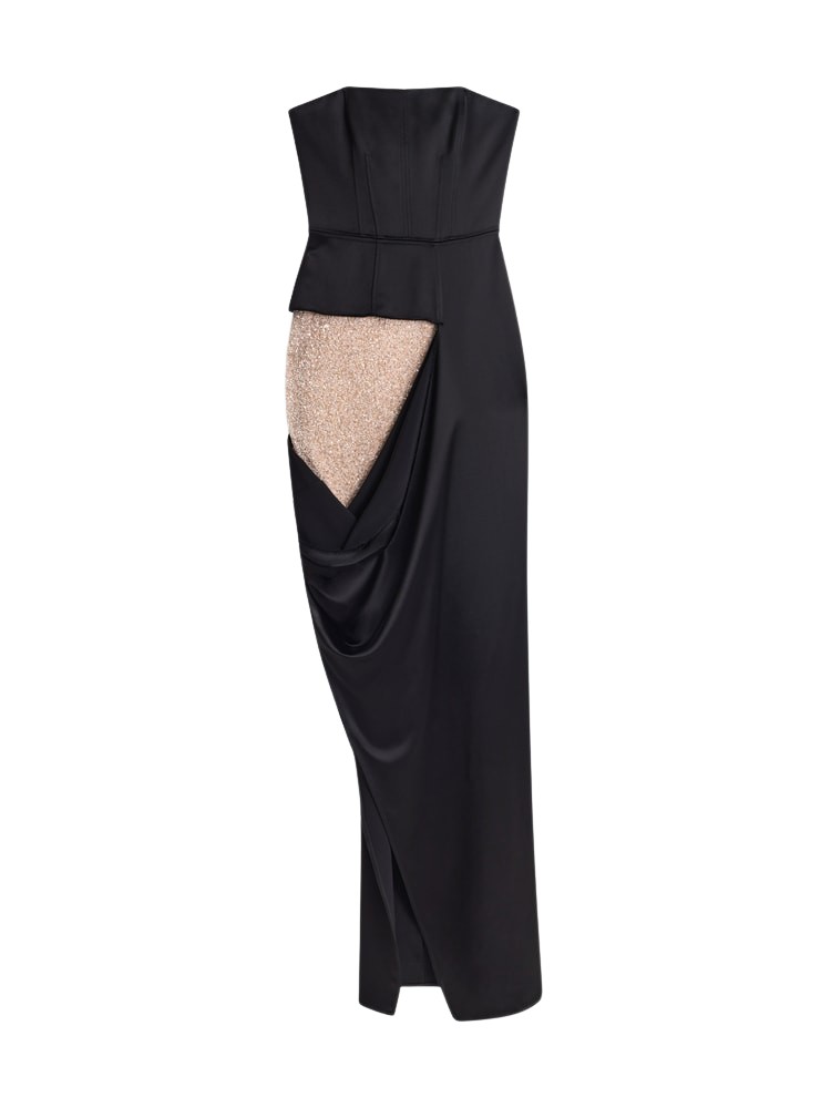 Schiaparelli Sequins Openwork Bustier Dress