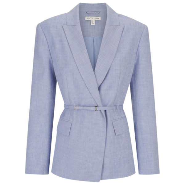 Shona Joy Blue Jacket luxury Clothing from Coveti Marketplace