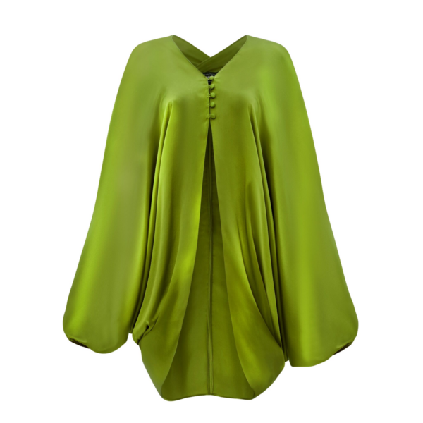 Green Feather Top luxury Clothing from Coveti Marketplace