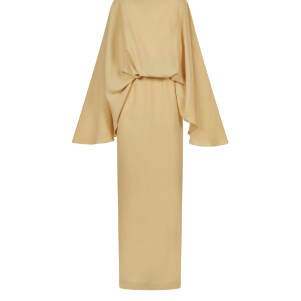 Yellow Feather Dress luxury Clothing from Coveti Marketplace