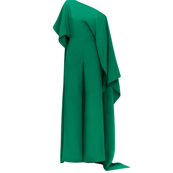 Green Feather Jumpsuit luxury Clothing from Coveti Marketplace