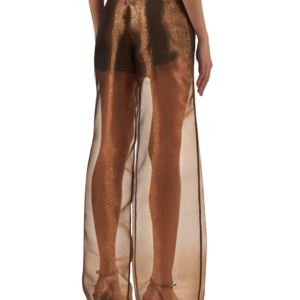 Metallic Feather Pant luxury Clothing from Coveti Marketplace