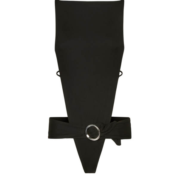 Black Feather Swimsuit luxury Beachwear from Coveti Marketplace