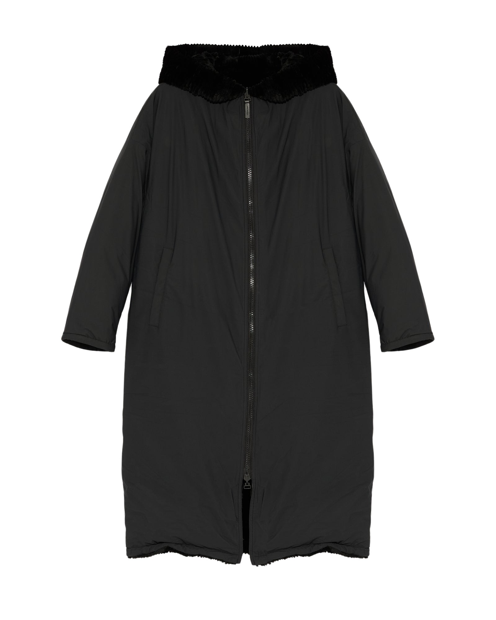 Yves Salomon Black Coat | Luxury Fur Collection | Coveti