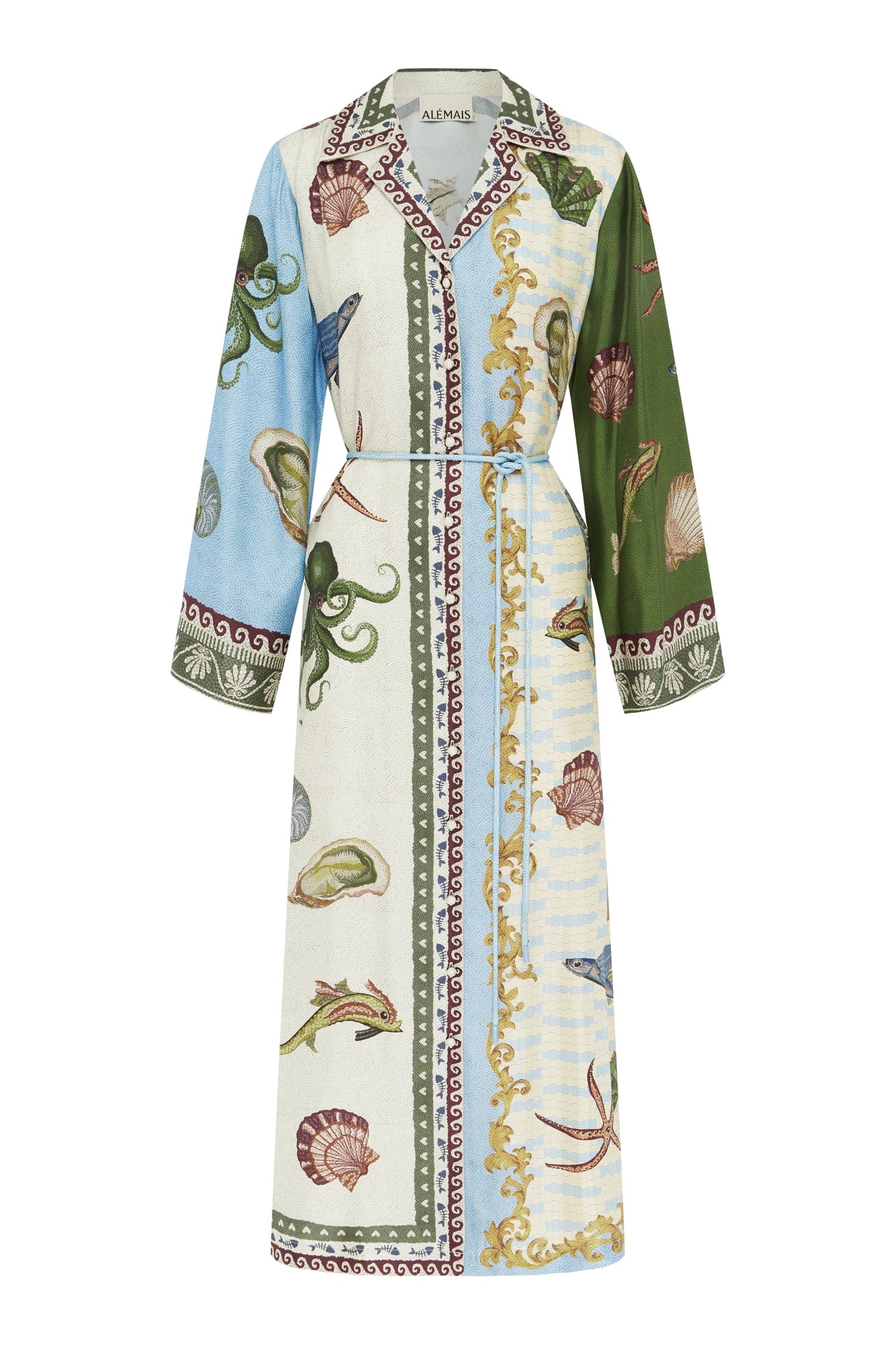 Alemais Bath House Silk Shirtdress Dress