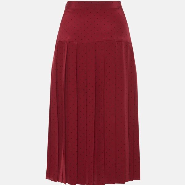 Polka Dot Pleated Skirt