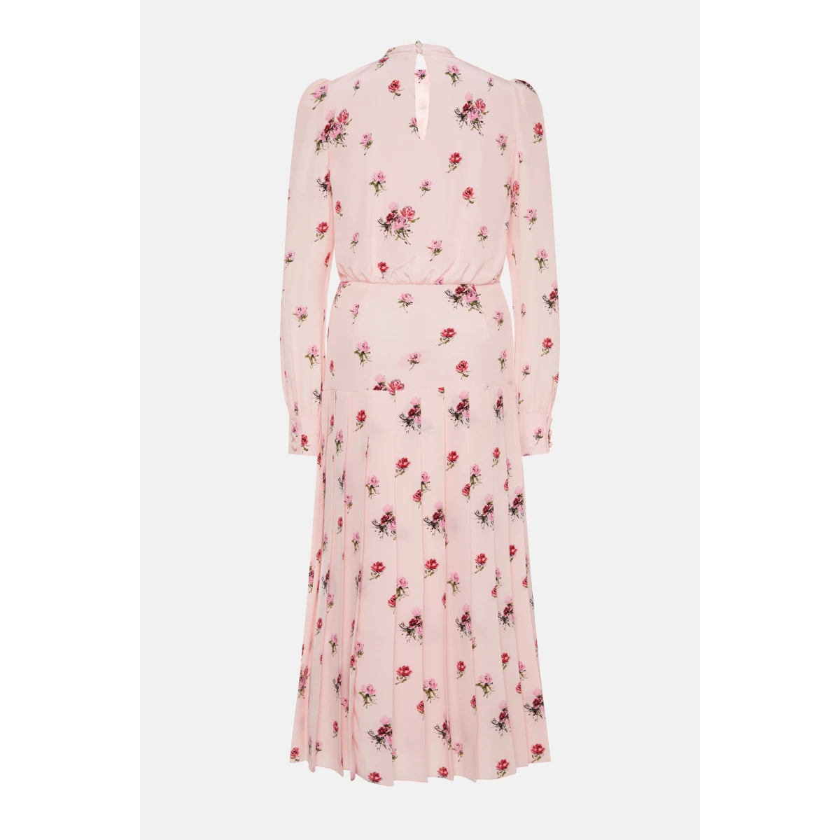 Rose Print Pleated Dress