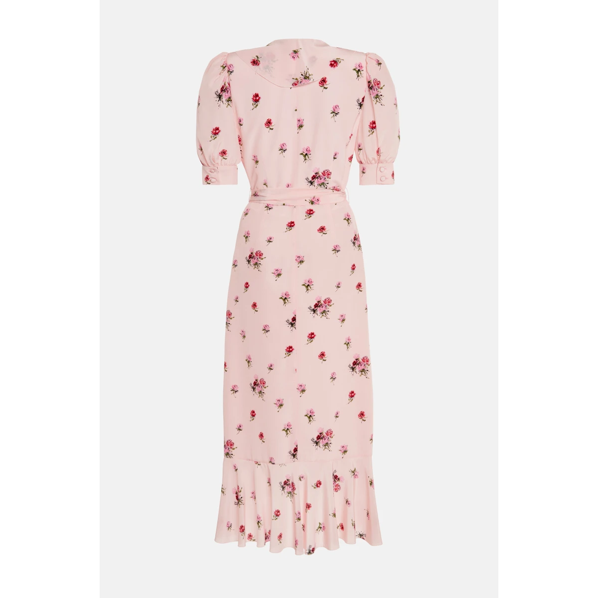 Rose Print Wrap Dress