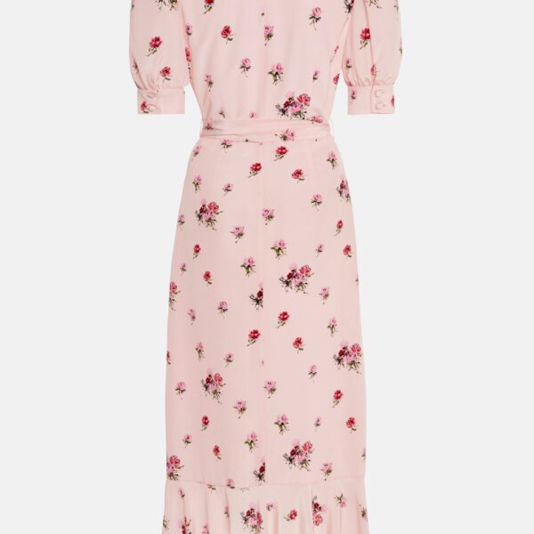 Rose Print Wrap Dress