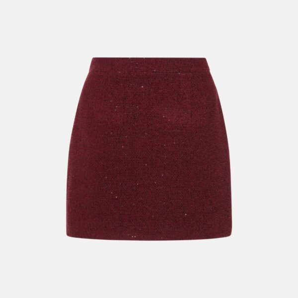 Sequin Tweed Mini Skirt