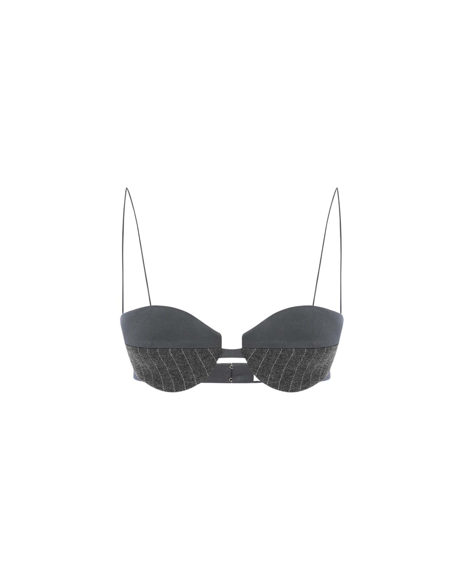 Alex Perry Bra Top in Wool Pinstripe