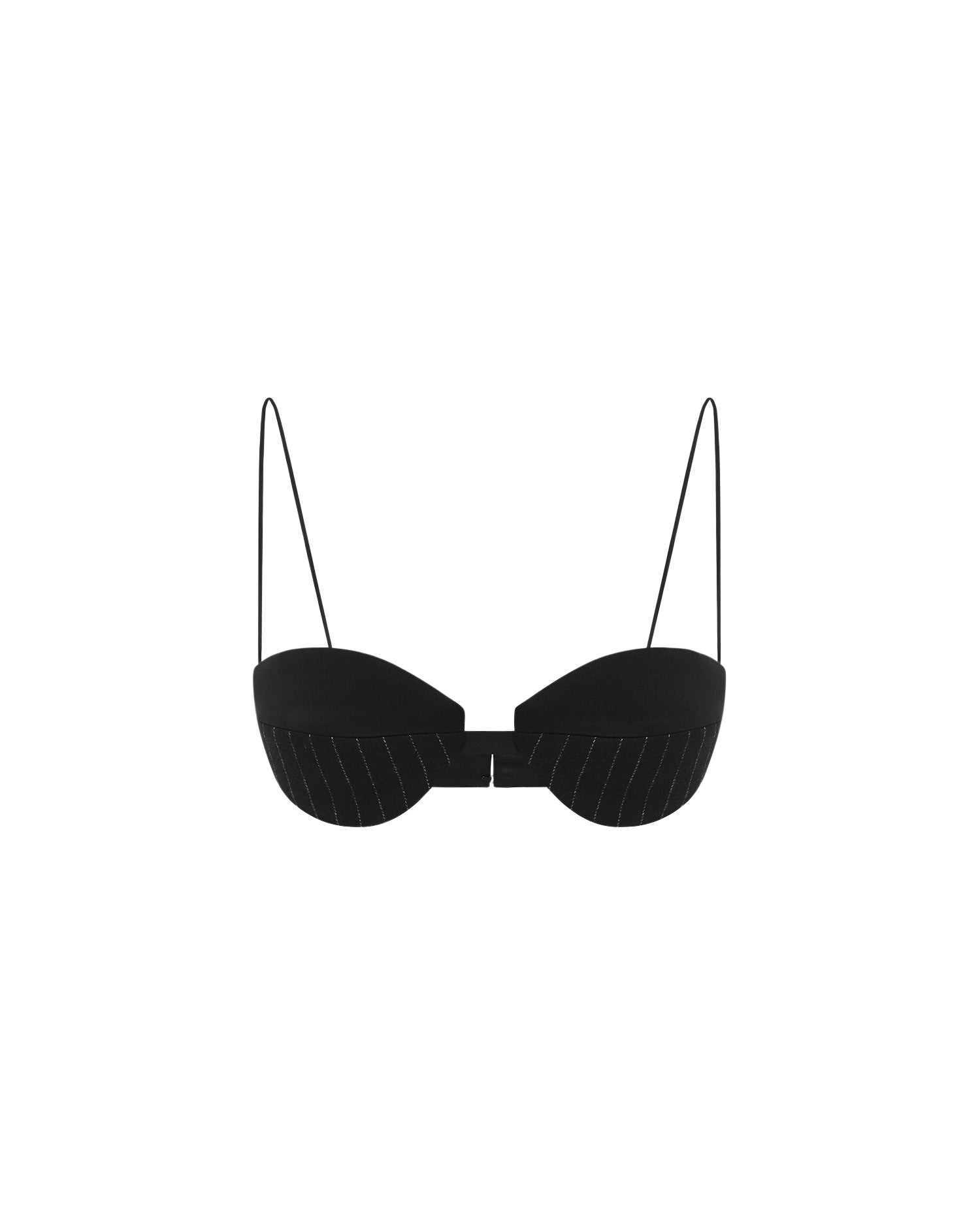 Alex Perry Bra Top in Wool Pinstripe