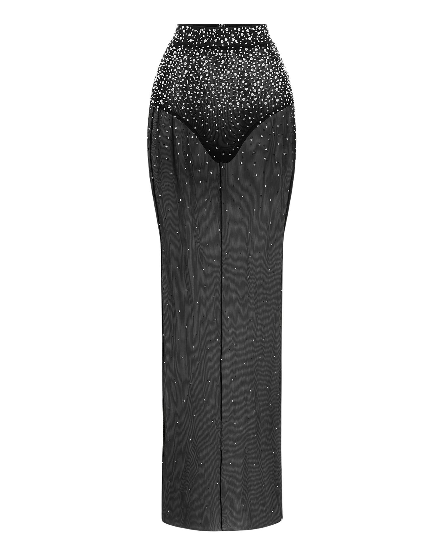 Alex Perry Column Skirt in Crystal Mesh