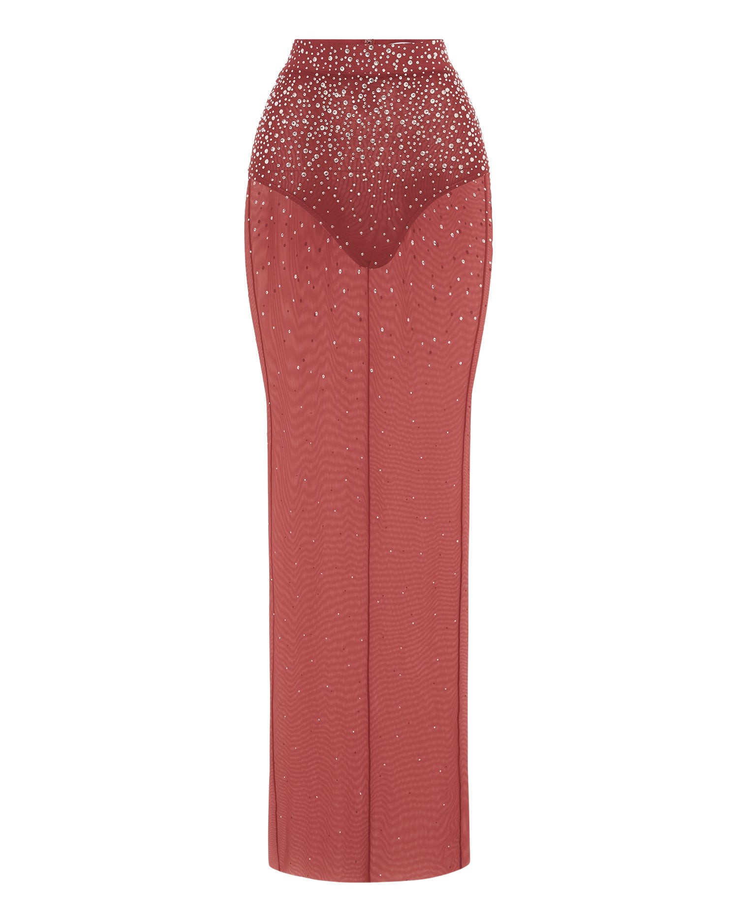 Alex Perry Column Skirt in Crystal Mesh