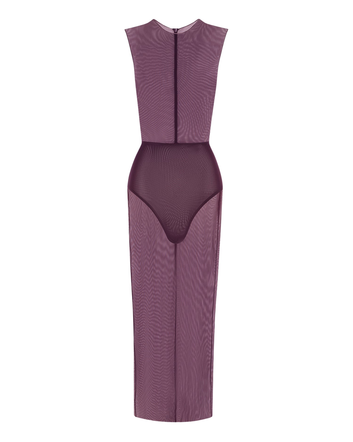 Alex Perry Crew Column in Fine Mesh Dress