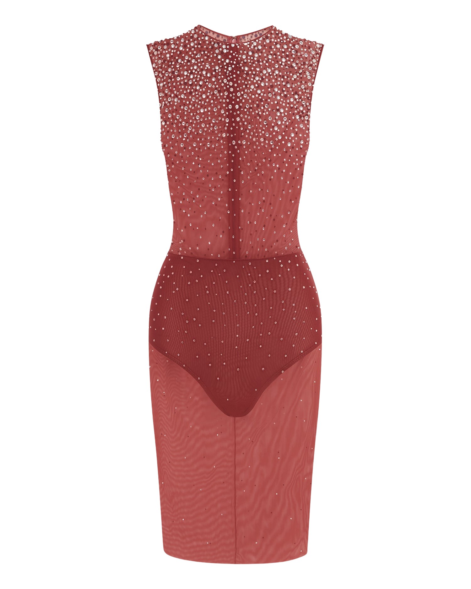 Alex Perry Crew Dress in Crystal Mesh
