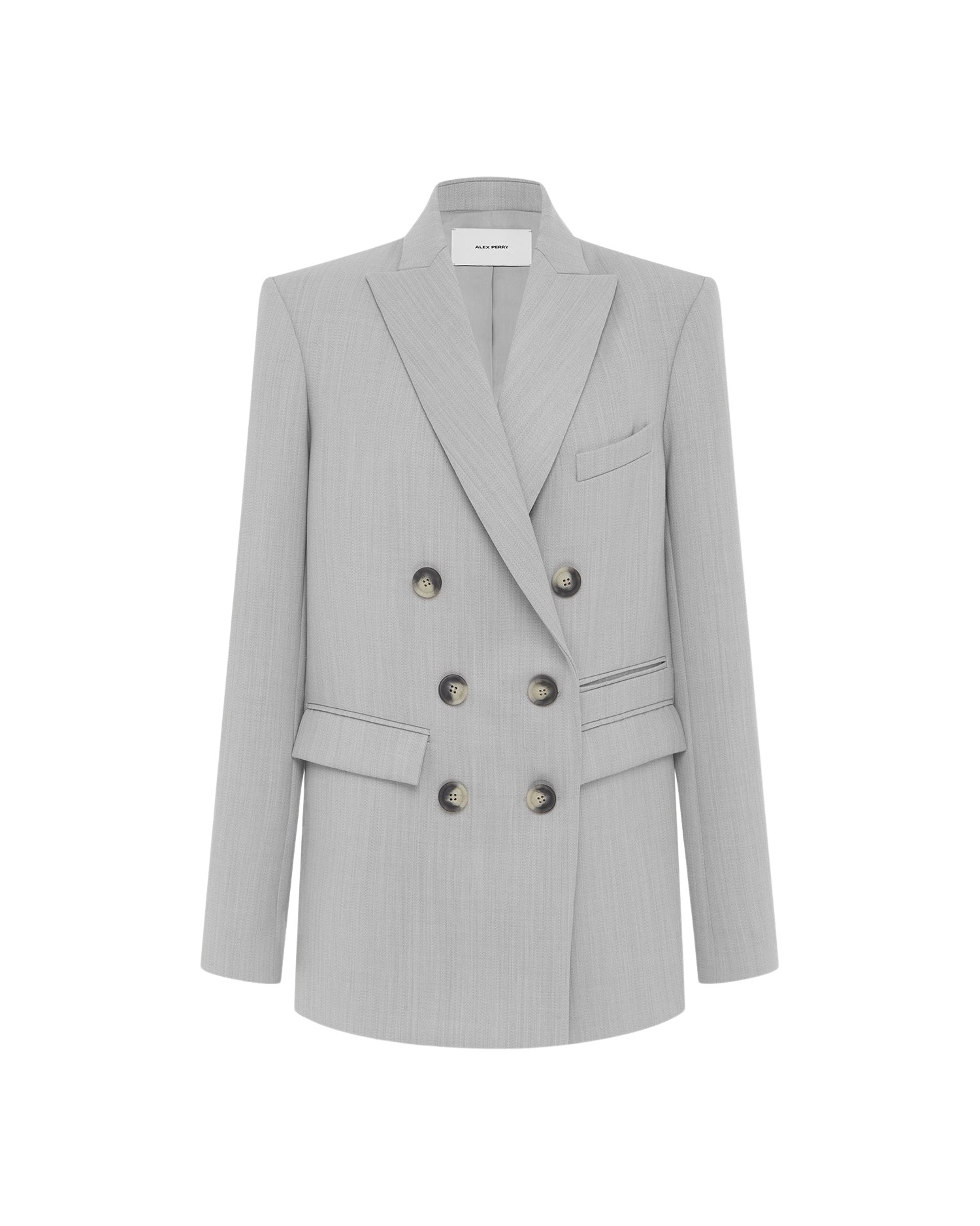 Alex Perry Double Breasted Oversized Blazer in Wool Suiting