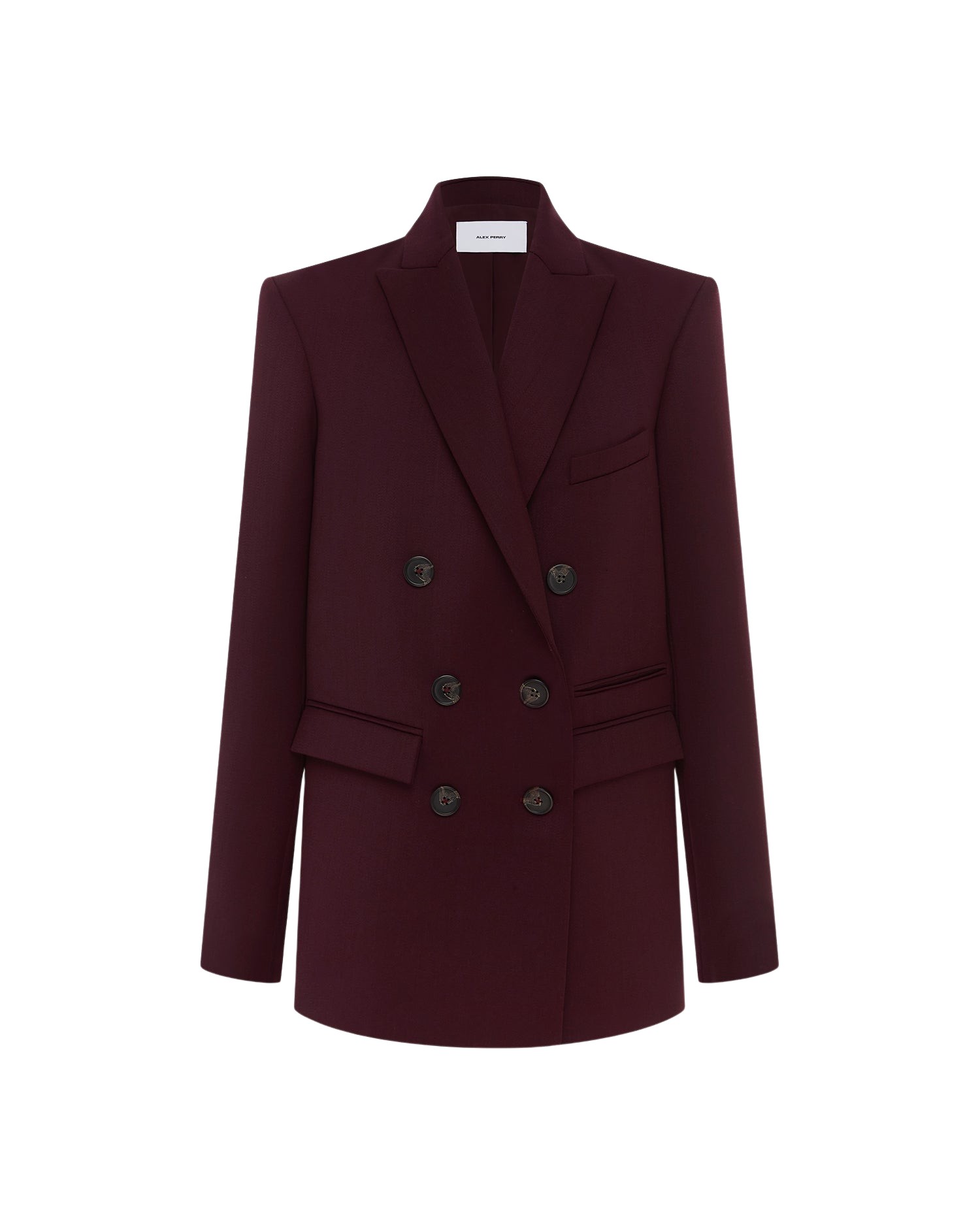 Alex Perry Double Breasted Oversized Blazer in Wool Suiting