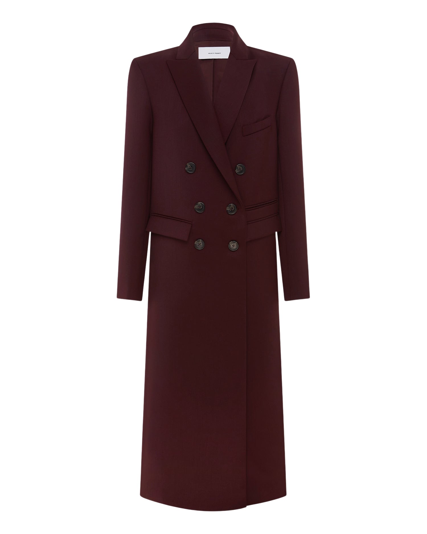 Alex Perry Double Breasted Oversized Coat in Wool Suiting