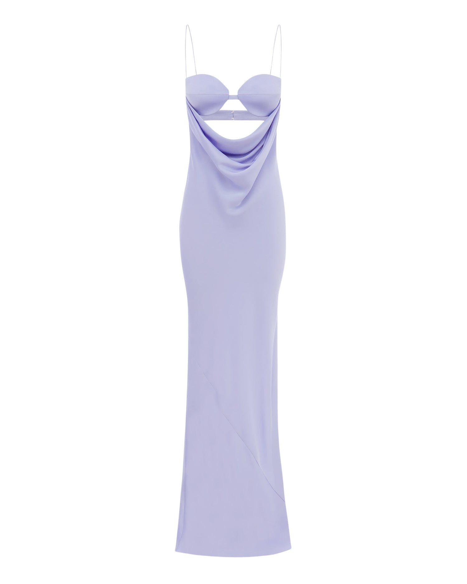 Alex Perry Drape Cut Out Column in Satin Crepe Dress