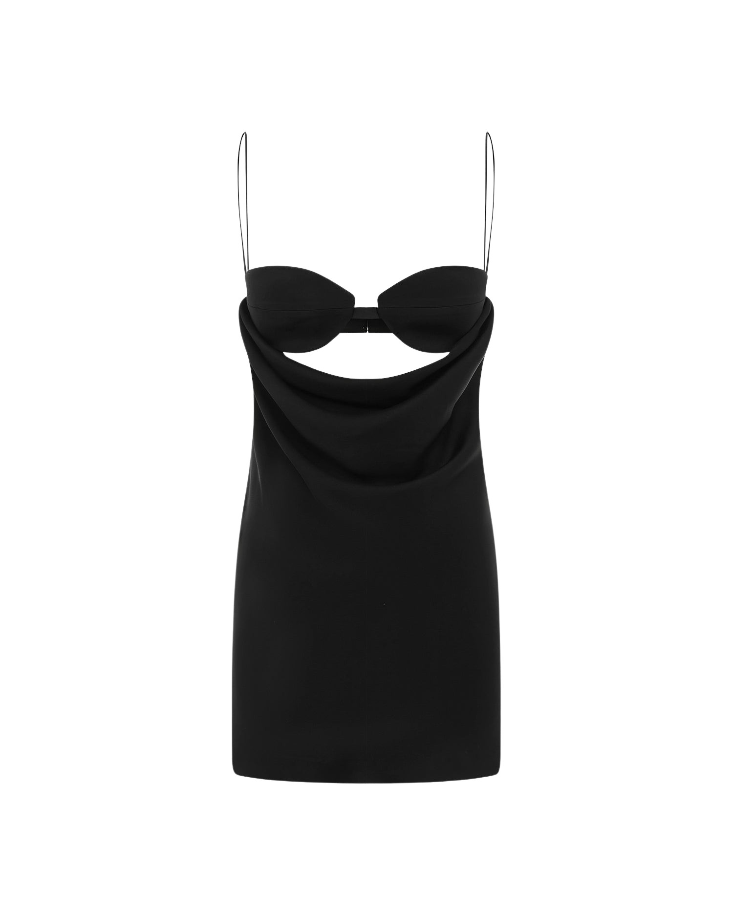 Alex Perry Drape Cut Out Mini Dress in Satin Crepe