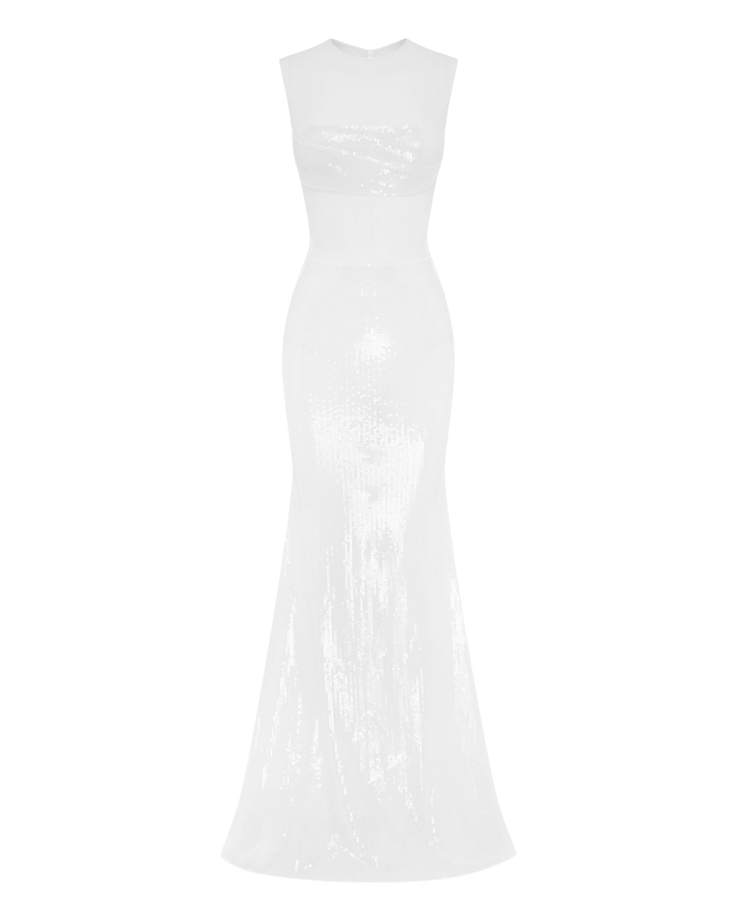 Alex Perry Drape Gown in Fine Mesh and Sequin