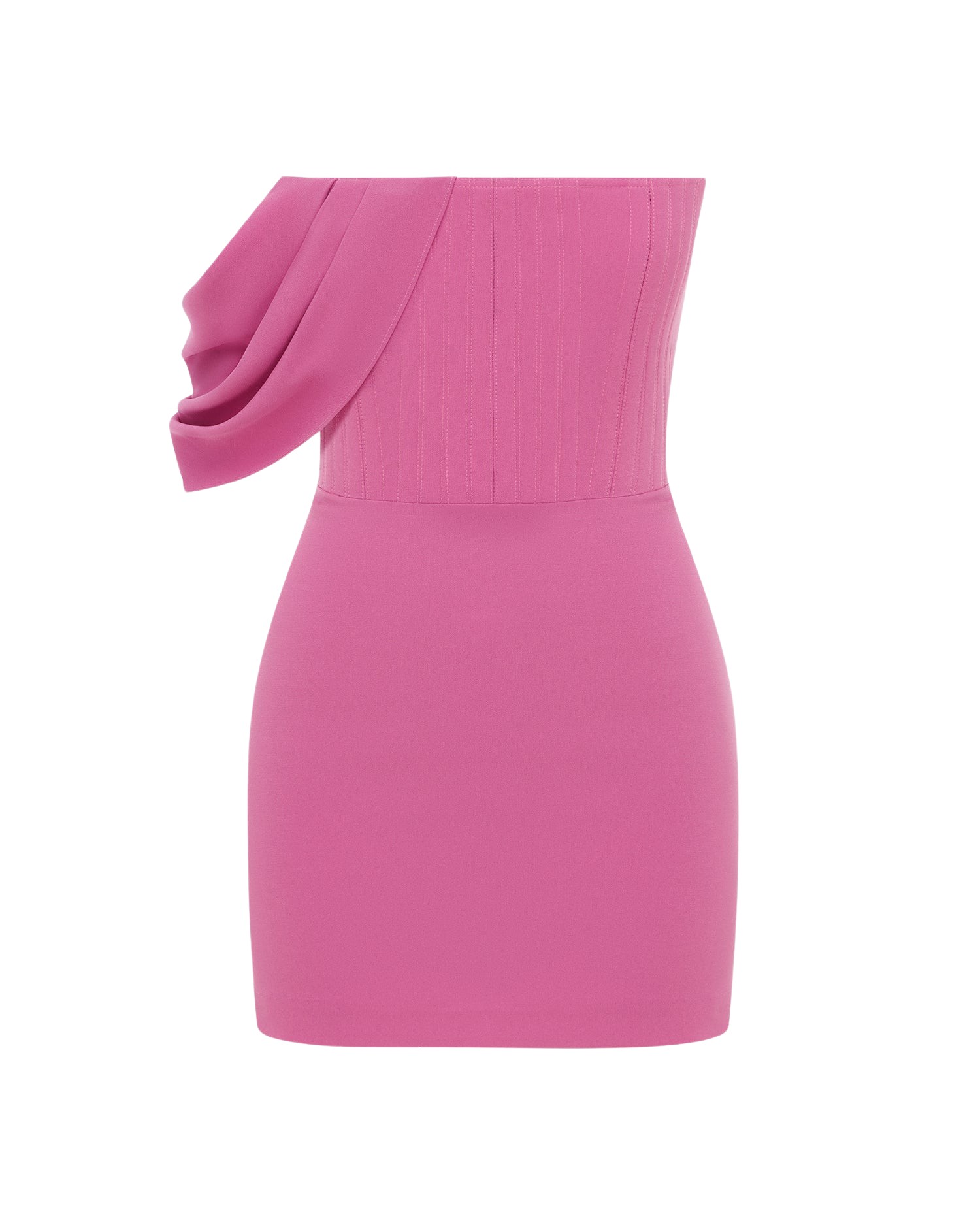 Alex Perry Draped Corset Mini Dress in Crepe